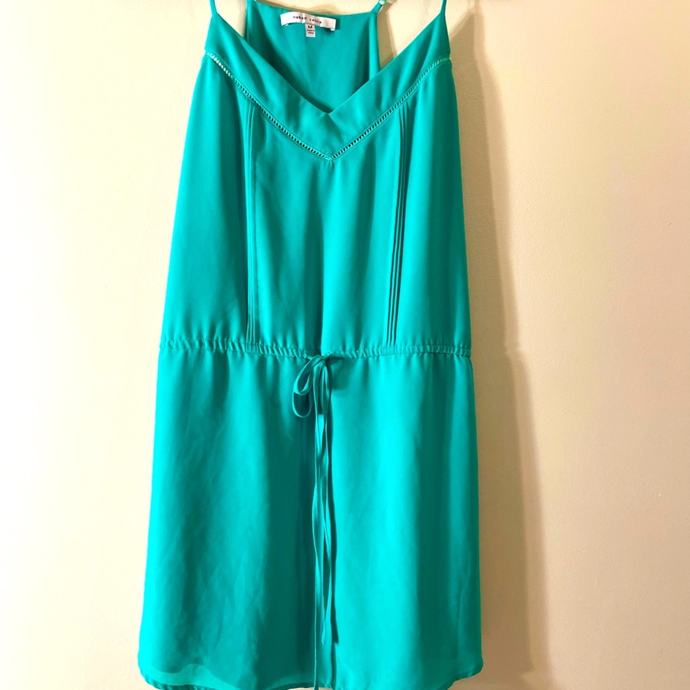 Turquoise naked zebra summer dress